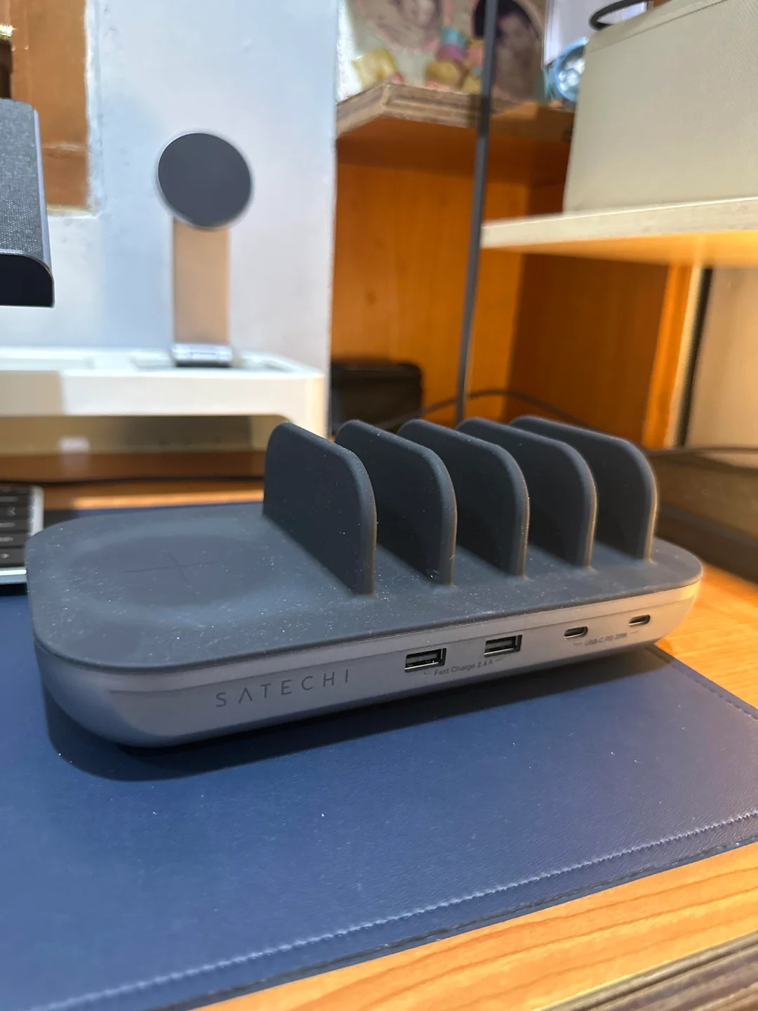 Image of Satechi Dock5 Multi-Device Charging Station with Qi Wireless Pad | 5-Port USB-C & USB-A Fast Charger