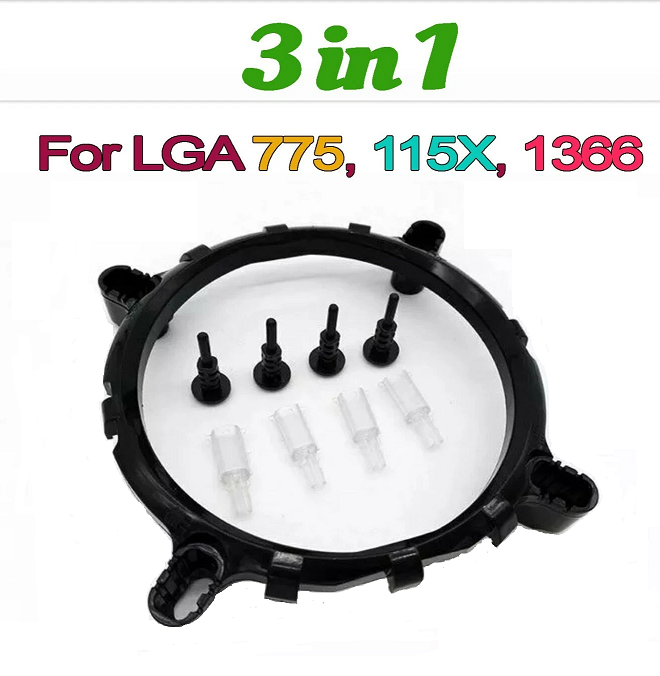Rajiekart CPU Cooler Fan Heatsink Bracket Holder Base For Lga 775 115X 1150 1151 1155 1156 1366 socket